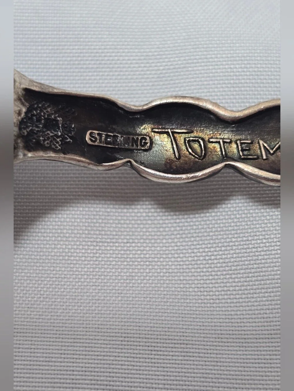 Vintage Sterling Silver British Columbia Totem Pole Souvenir Spoon